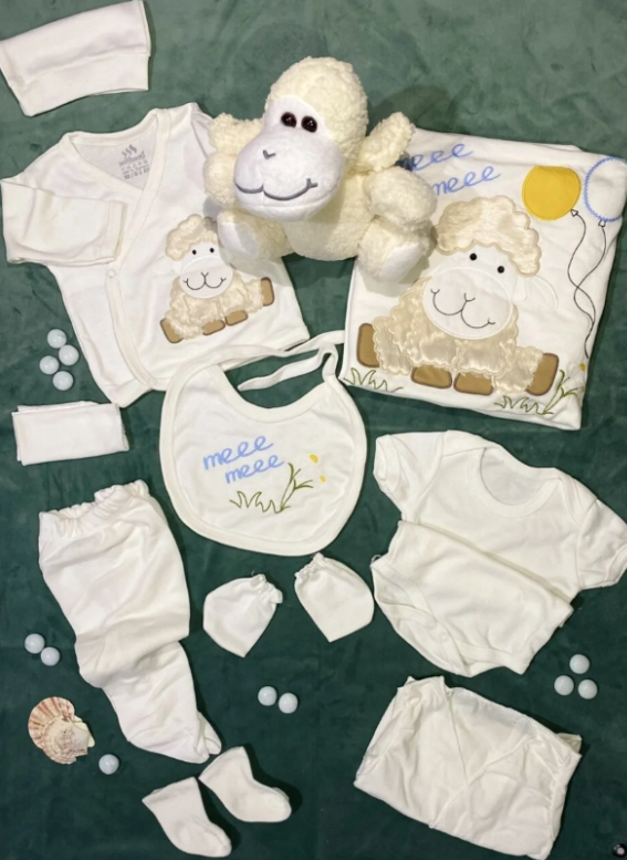 Baby-Set (10 Teile + 1 Plüschtier)