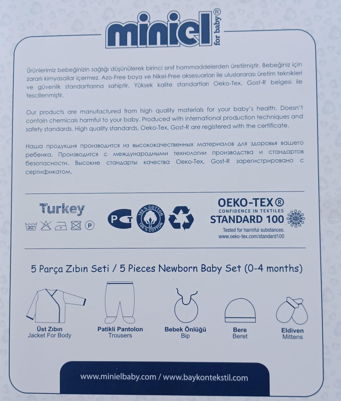 Yeni doğan Baby-Set (5 Teile) - Miniel